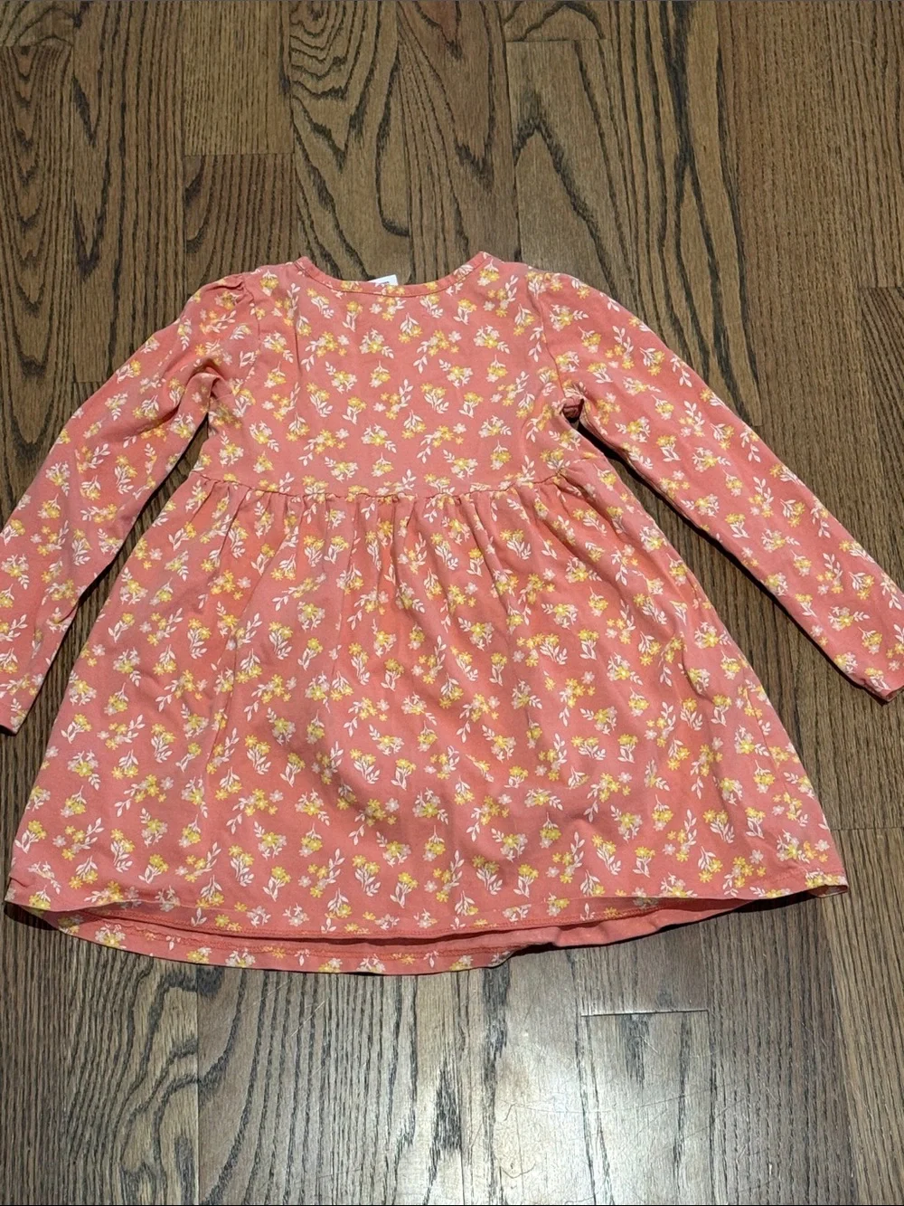 Tommy Bahama Coral Pink Floral Long-Sleeve Dress
